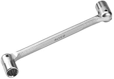 Llave de vaso articulada 30x32 mm, fabricada en acero, ideal para acceder a tornillos en espacios reducidos y facilitar tareas de mecánica.