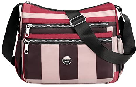 Modische Bauchtasche, wasserdicht, maßgeschneidertes Design, Nylon, Bauchtasche für Damen, rot, Einheitsgröße