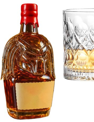 Quorvex Botella De Whisky,Decantadores De Alcohol De 300ml - Tapa Hermética Recipiente Vacío Para Bebidas Vino Reuniones Exposición Comercial