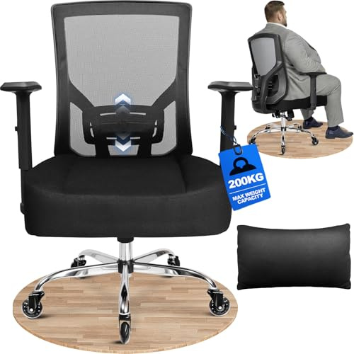 MELOKEA 440LBS 200kg Heavy Duty Ergonomic Office Chair XXL