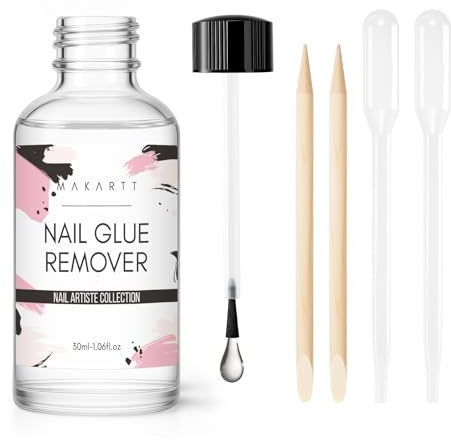 Makartt Nail Glue Remover für Nagelspitzen,30ml Nagelkleber Entferner für Press on Nails False Nails