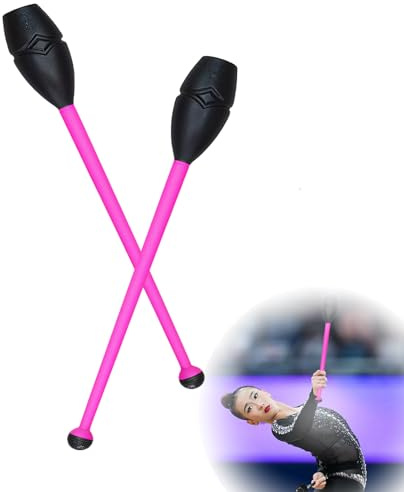 Xanadued 2 Pack Rhythmic Gymnastics Stick, Club for Rhythmic Gymnastics, Suitable for Performance, 35cm Length