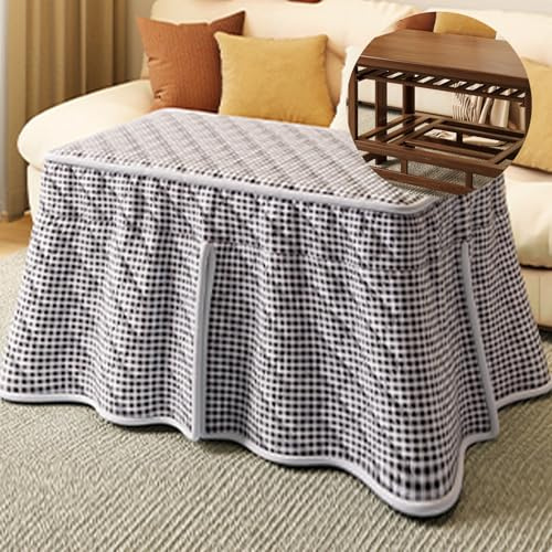 KOTATSU Futon Set - Klappbarer Couchtisch mit Heizung, Schubladendesign, perfekt für den Winter, 3 cm Dicke, niedriger Studientisch