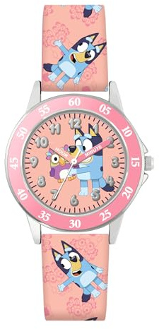Accutime Bluey Mädchen-Armbanduhr mit pinkem Armband