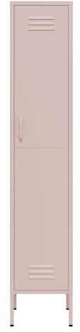 Lendo Online Armoire Métallique Vestiaire – Meuble de Rangement Industriel en Acier – Armoire Haute pour Bureau Maison Atelier – 35x50x180 cm / 90x50x180 cm (Rose, 35x50x180cm)
