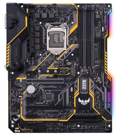 Carte Mere pc Carte mère Fit for ASUS TUF Z370-PLUS Gaming Z370 LGA 1151 for processeur i7-8700K i5-8600K i7-9700K, DDR4 M.2, HDMI