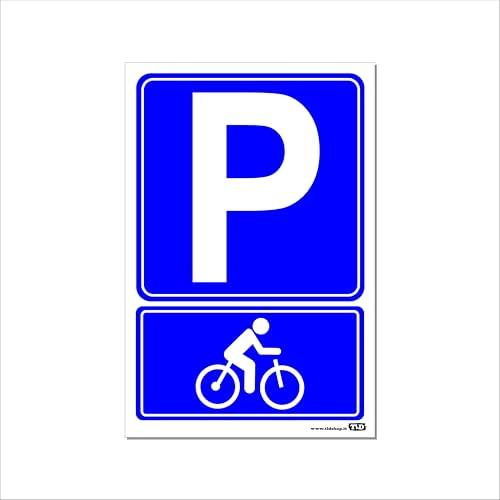 TLDSHOP® - Cartello Segnaletico - PARCHEGGIO (vari modelli) - 20x30cm - Pezzi 1 - Materiale del supporto VARIABILE - Modello: (PARCHEGGIO per BICICLETTE, Materiale: PVC 3mm(FOREX))