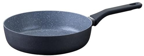 Fackelmann Hochrandpfanne Cosmo – Ø 28 cm aus gepresstem Aluminium, PFAS-freie Excilon Ceramic Beschichtung, Soft-Touch Griff, Reinigung per Hand, Grau