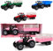 Toyland® Reibungsbetriebener Traktor mit Anhänger - Boys Farm Toys (Rosa)