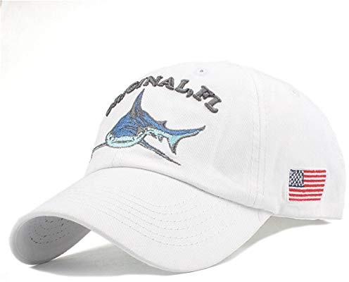 Sporty Baseballcap Original FL Hai Captain Florida Fisher Angler Vintage USA Anglerkappe Retro Anker MARITIM Cap Fischer Mütze Basecap