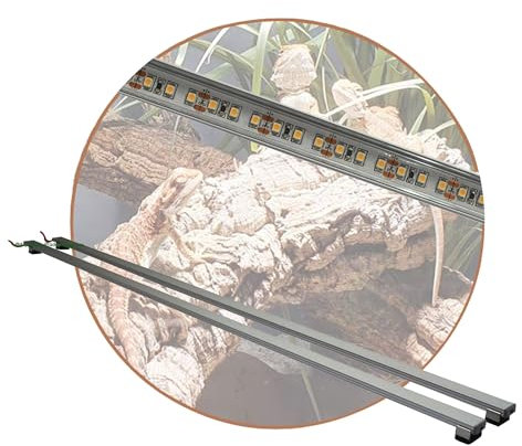 Terrarium LED Beleuchtung, 2x 120 cm LEDs für Wüsten Reptilien und Pflanzen