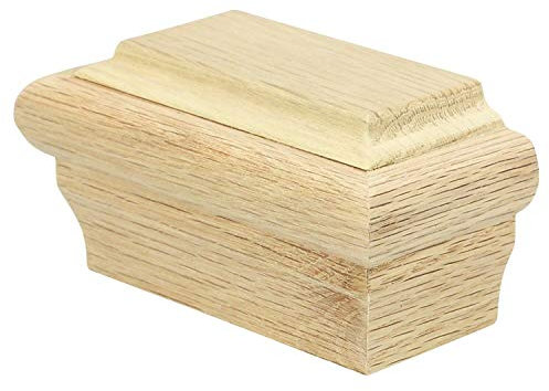 Jackson Woodturners Oak Box Half Newel Cap rebated to fit a 90mm Half Newel Post