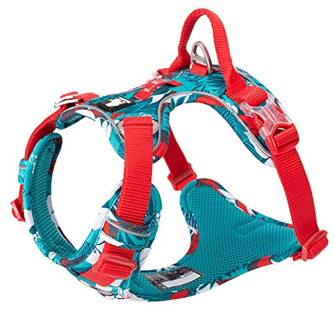 TVMALL Hundegeschirr für Kleine, mittelgroße und große Hunde Reflektierendes, verstellbares Frontclip Hundegeschirr Outdoor Anti Zug Geschirr No Pull Sicherheitsgeschirr Sport Hundeweste - TLH5653