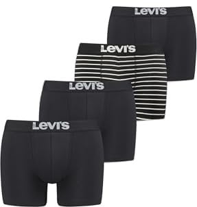Levi's Boxer Hombre (Pack de 4), Negro (Black / White) S