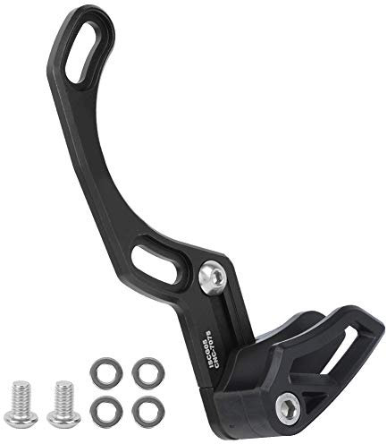 Alomejor Fahrradkettenführung Stabilisator EinscheibenKettenführung Direkt montierter BB Mid Lock Ultraleichter Kettenblattschutz für das Radfahren im Freien(Schwarz)