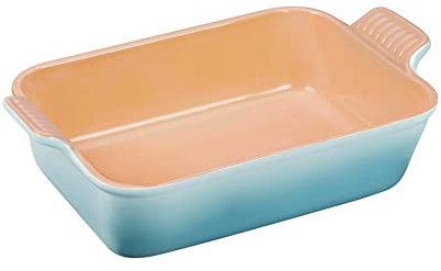 Le Creuset Heritage Rectangular Dish, Stoneware, 26 cm, 2.4 litres, Coastal Blue, 71102264200001