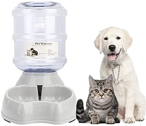Freenfitmall Dispensador de agua para mascotas, cuenco automático para gatos, perros, gran fuente de bebida (1 unidad, azul)