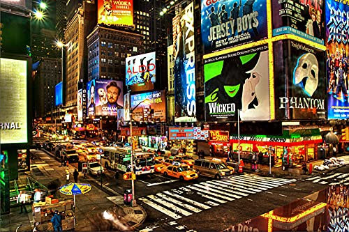 LZQZJD 3000 Teile Puzzle Erwachsene Freizeit DIY Puzzles Am Times Square, New York, Usa