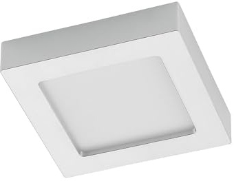 PRIOS LED Deckenleuchte Alette (Modern) in Alu aus Aluminium (1 flammig,) - Lampe Deckenlampe Badezimmerleuchte