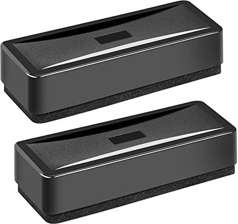 2Pack Whiteboard Eraser Strong Magnetic Whiteboard Eraser Whiteboard Rubber (Black-2Pack)