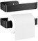 Gvolatee 2 pièce 16CM Porte Papier Toilette Alliage d'aluminium Mat, Support Derouleur Papier Toilette Murale Perçage avec Vis Fixes, Stable Porte-Papier Devidoir Distributeur Toilette Noir