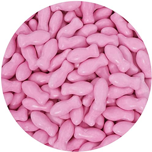 EinsSein 0,5kg Schokodragees Fische pink glanz Gastgeschenke Hochzeit Herz Schokodragees Schokolinsen Hochzeitsmandeln Candy Bar Süssigkeiten Nikah Sekeri mini Herzdragees Schoko Linsen Mandeln