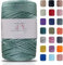 Makromecity Makramee Garn 2mm x 230m Premium Polyester Macrame Cord Polypropylene Yarn für Handwerk Wohndekorationen Platzteller Umhängetasche Handtasche Runner Schnullerkette 20 Farbe