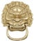 Messing-Türklopfer, Chinesischer Antiker Löwe-Türklopfer, Türklopfer Für Haustür, Antikes Messing (Gold, 29,5 X 36 cm)