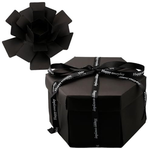 Explosion Box, GLADFRESIT Handgemachte Überraschungsbox, Fotoalbum Scrapbooking Kreatives DIY Geschenk für Geburtstag Valentinstag Hochzeitstag