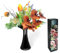 Oc'leaf Multipack Künstliche Blumen Rosen Hortensien Phalaenopsis Ahornblätter Beeren Herbst künstliche Blumen DIY Hochzeitsstrauß Party Zuhause dekor (Künstlicher Phalaenopsis-Tulpenstrauß)
