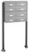 Banjado® Burg Wächter Briefkasten mit Standfuß/Briefkasten 8 Parteien/Standbriefkasten Edelstahl/Standbriefkasten freistehend/Freistehender Briefkasten mit Namensschild