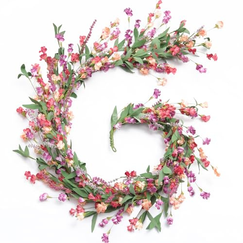 Artgar Flower Garland, 6Ft Spring/Summer Floral Garland