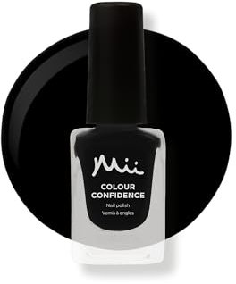 Mii Colour Confidence Quick Dry Nail Paint | Long Lasting & Fast Drying Polish | Nourishing Formula for Nail Strengthening | 14ml | Onyx, Jet Black