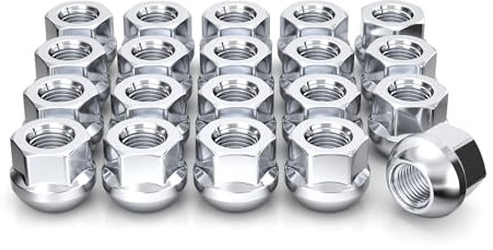 White Knight M12x1,5 Radmuttern für Select Honda und Acura, Werksstil, Chrom, offenes Ende, Radiussitz - WN14407-20AM (20 Stück)