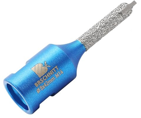 Diamond Mortar Raking Bit - BRSCHNITT Mortar Raking Tuck Pointing with Carbide Tipped for Granite Marble Concrete Masonry Stone Removals Vacuum Brazed Bit M14 thread (8 * 42mm 5/16*1)
