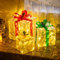 Solpex LED Geschenkbox 3er Set, Weihnachtsdeko, Warmweiß Timer PVC Geschenkeboxen mit Fernbedienung, Beleuchtung App-Steuerung Lichtbox für Weihnachts Dekoration, Party, Geburtstag, Innen&Außen