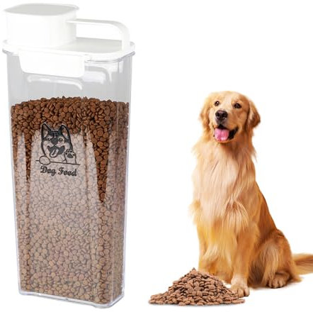 Dog Food Storage Container, Airtight Pet Food Container,Dog Food Container,Clear Dog Food Bin,Dog Food Containers for Dry Food Dry Food, Treats, and Biscuits, Bpa-Free Dog Toy Bin Portable 4l/Clear