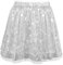 Pailletten Rock Mädchen Glitzer Rock Kinder A-Linie Glitzerrock Disco Outfit für Festlich Party 10–12 Jahres Silber