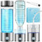 IUHFSIFS New Upgrade Hydrogen Water Bottle Generator 【SGS International Certification - Double Super Hydrogen Content 3000PPB】 Hydro Water Bottle 【0 Chlorine & 0 Ozone & 0 Heavy Metals】 420ML 2 Brush