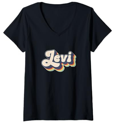 Femme Levi Nom personnalisé Prénom Levi T-Shirt avec Col en V