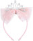Telooco Prinzessin Krone Damen Rosa Netz Party Diademe Prinzessinnen Kronen Mädchen Stirnband Glitzer Kleinkind Stirnband Prinzessin Kronen für Mädchen Damen Abschlussfeier Haarschmuck