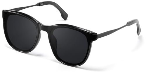 kunchu Sonnenbrille-Damen-Groß-Brillert-Frauen-Retro-Square -Trendy- Klassisch-UV400-Schutz-Ultraleicht-Runde