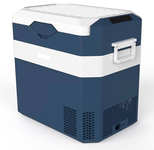 BINGI Frigorifero Portatile 38L con Compressore, -18℃ a +15℃, Frigo Auto per Viaggi Lunghi - 12V/24V/220V, Compatibile con Camper, Van, Camion e Avventure in Barca