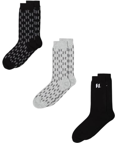 KARL LAGERFELD Herren K/Monogram Logo Sock (3 Pack)