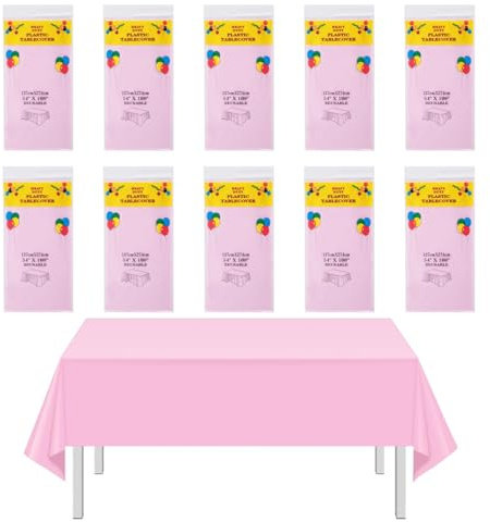 CEILIWEN Kunststoff-Tischdecken, rechteckig, für Partys, Hochzeiten | Party-Tischdecke
