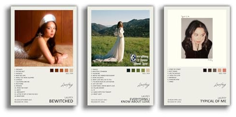 generisch Laufey Music Album Cover Signed Limited Leinwand Poster (Set of 3) Unframed 8inx12in(20x30cm)