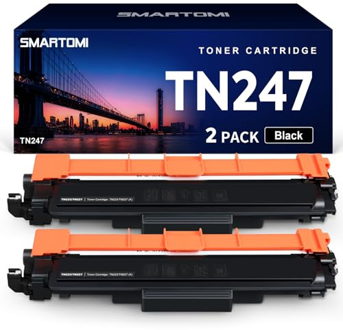 TN247 TN-247BK Toner Value Pack Kompatibel für Brother TN-243CMYK TN-243 TN243 TN-247 für MFC-L3750CDW MFC-L3770CDW MFC-L3710CW DCP-L3550CDW DCP-L3510CDW HL-L3210CW Drucker (2 Schwarz)