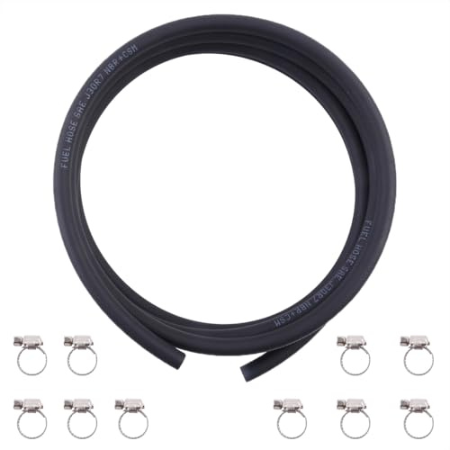 LUXERAD 1m Fuel Hose, 12mm ID, 20mm OD Fuel Line Set with 10 Pcs Hose Clamps