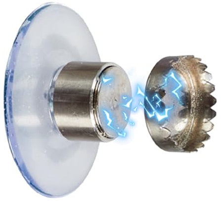 Porte-savon magnétique mural - Porte-savon magnétique - Sans perçage - Porte-savon en acier inoxydable avec ventouse - Pour salle de bain, douche, lavabo, fixation murale