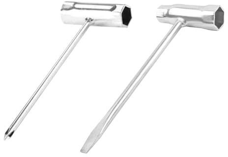 Ubric Pack of 2 Combination Wrench, T-key, Chainsaw T Wrench for Brush Cutter, Lawnmower
